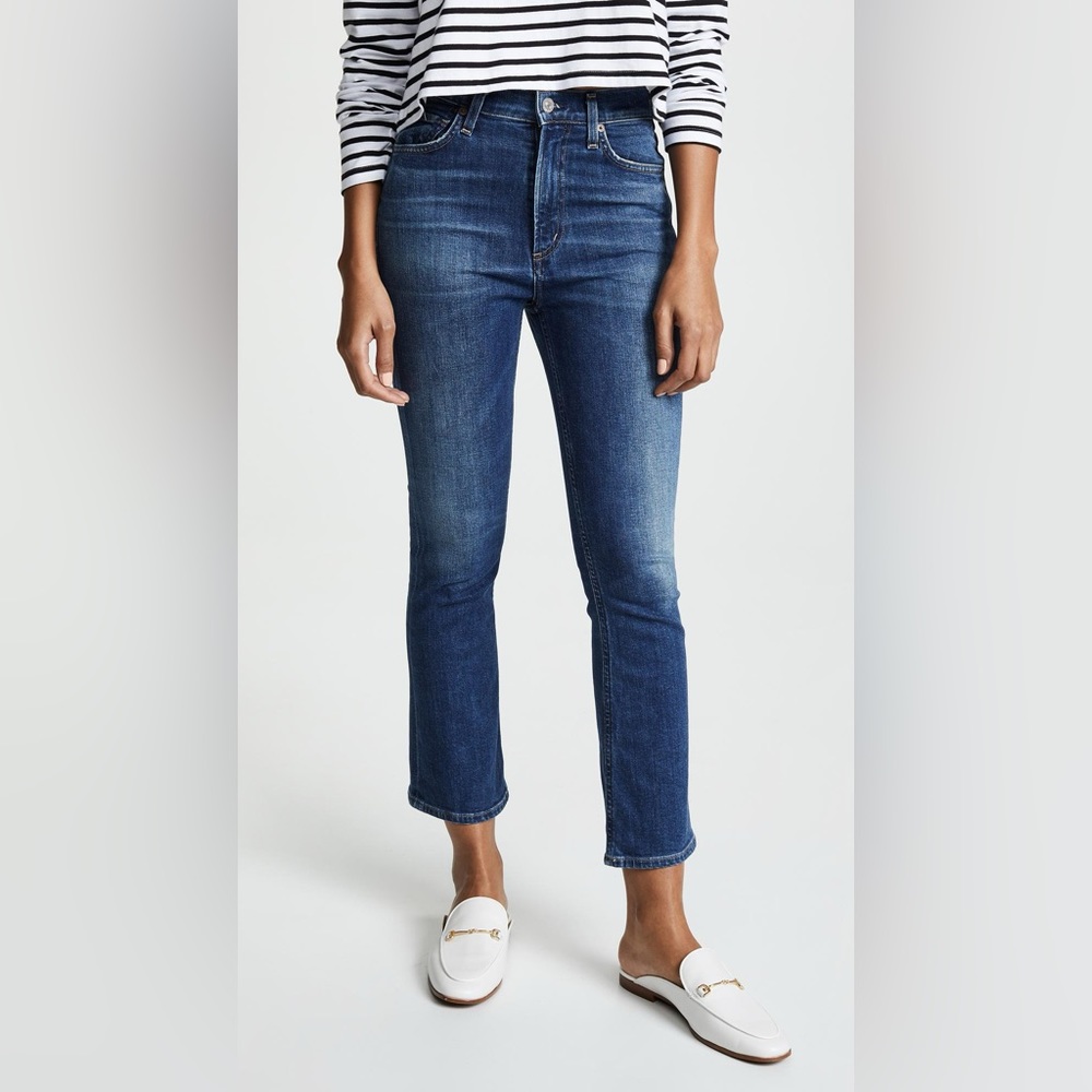 Citizens of Humanity Demy Cropped Flare - Dark Rinse - sz 28